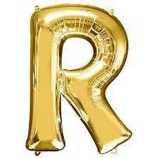 Rönesans Parti 16" Inç 40 cm Folyo Balon Gold Renk '' R '' Harfi