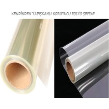 Reycar Mobilya Masa Cam Yüzeyi Koruma Kendinden Yapışkanlı Şeffaf Folyo 50 cm x 1 Metre