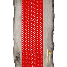 Sister Home Design Puantiye Kırmızı Beyaz Runner RUN358