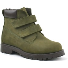 Rakerplus Neson Hakiki Deri Yeşil Cırtlı Çocuk Bot