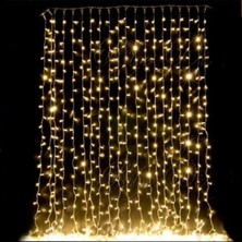 Hilall Shop 2 x 2 cm Perde LED Sarı Işık Dekoratif LED Aydınlatma