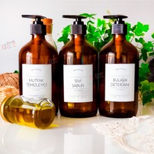 - Amber Cam Şişe - 3'lü Mutfak Seti - 500 Ml.