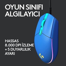 Logitech Mavi G102 Lightsync Optik Kablolu Oyuncu Mouse + Oem Gaming Mouse Pad 40X30CM