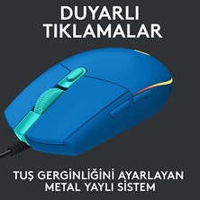 Logitech Mavi G102 Lightsync Optik Kablolu Oyuncu Mouse + Oem Gaming Mouse Pad 40X30CM