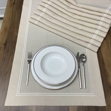 Oya Home Kırık Beyazçift Pikolu Ranır(1) & Amerikan Servis(8) Set