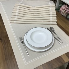 Oya Home Kırık Beyazçift Pikolu Ranır(1) & Amerikan Servis(8) Set