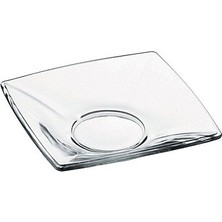 Paşabahçe Paşabahçe 6'lı Kare Cam Çay Tabağı 54261