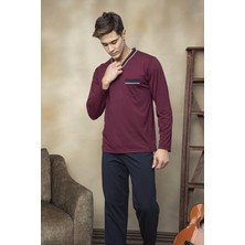 GOLDOREMİ Kly 7105 Erkek V Yaka Pijama Takımı