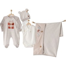 Fatih Bebek Andywawa AC23025 Organic Newborn Baby 4lü Hastane Çıkışı Beige