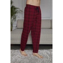 GOLDOREMİ KLY 152 Battal Tek Alt Likralı Ekoseli Çok Rahat Pijama Alt