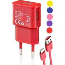 Alcatel A3 Şarj Aleti Tb Micro USB 2.2A - Sbzr-Kırmızı