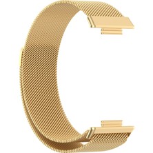 Pilanix Huawei Watch Fit 2 Için Hasır Desenli Mıknatıslı Metal Kordon-Kayış