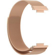 Pilanix Huawei Watch Fit 2 Için Hasır Desenli Mıknatıslı Metal Kordon-Kayış