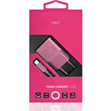 Samsung Galaxy Tab 4 SM-T232 Şarj Aleti Tb Micro USB 2.2A - Sbzr-Pembe
