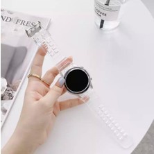 Basias Huawei Watch Gt2 46 mm Şeffaf Saydam Silikon Kordon