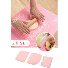 Silikon Hamur Matı ve 3 Lü Hamur Kesici Set