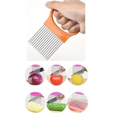 Paslanmaz Çelik Soğan Tutucu Kesici Çatal Soğan Domates Dilimleme Soğan Tarağı