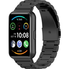 Basias Huawei Watch Fit 2 Elegant Edition Kordon Klasik Paslanmaz Metal Kordon