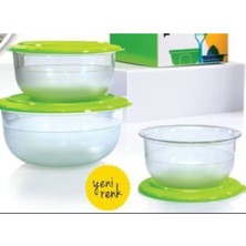 Kristalin Servis Seti 3'lü Yeşil Kapak (1.1 Lt - 2.1 Lt - 3.5 Lt )