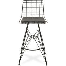 Megaw Lüx Tel Bar Taburesi - Siyah