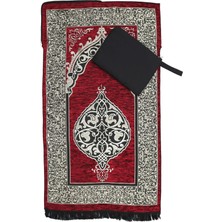 Bordo Micro Fermuarlı Çanta Seccade  Pratik Katlanabilir Çanta Seccade