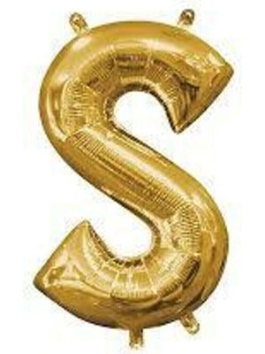 Rönesans Parti 16" Inç 40 cm Folyo Balon Gold Renk '' S '' Harfi
