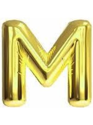 Best Parti 16" Inç 40 cm Folyo Balon Gold Renk '' M '' Harfi
