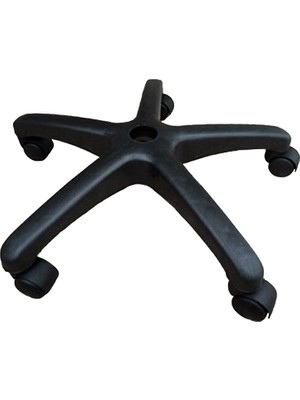 AYM Ofis Yıldız Ayak Çalışma Sandalyesi Ayağı ve 5 Tekerlek Plastik Siyah