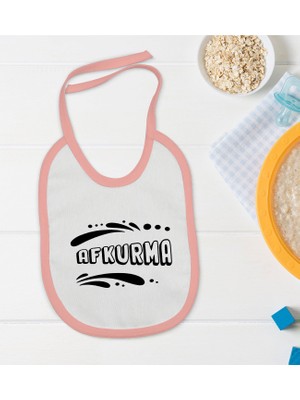 Bk Kids Afkurma Tasarımlı Pembe Bebek Mama Önlüğü-1