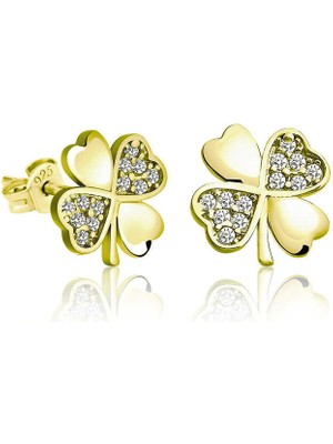 Gumush Gümüş Yonca Kadın Küpe