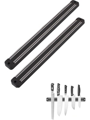 2 Adet Mıknatıslı Paslanmaz Duvar Bıçak Asma Askısı Standı 55 cm Düzenleyici Aparatı