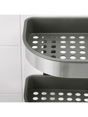 IKEA Banyo Duş Sepeti  19X58 cm Paslanmaz Çelik Raf