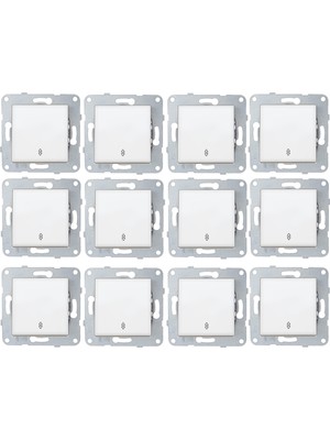 Netelsan Byobu 12 Adet Beyaz Vavien Anahtar Çerçevesiz