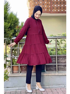 Moda Çizgi Desenli Tunik