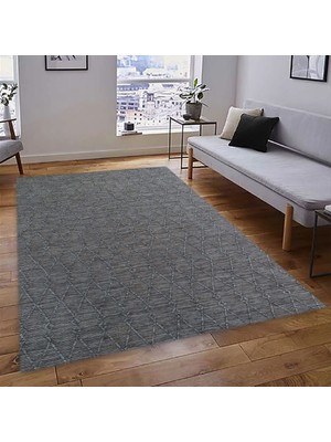 Çam Halı Mono Mn 6049 Lacivert Iskandinav Desenli Örgü Dokuma Kilim