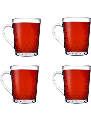 Paşabahçe 4 Adet Paşabahçe Ruby Kulplu Bardak