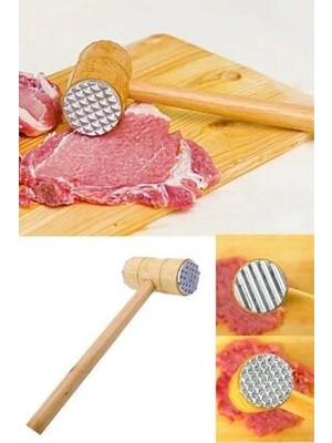 Ahşap Iki Yönlü Et Döveceği Et Yumuşatıcı Çekiç