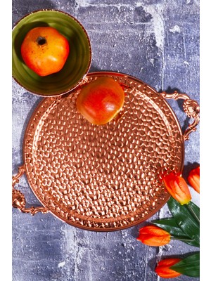 Tepsi Şeklinde Lüx Bakır Metal Supla