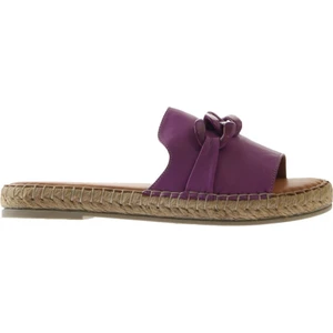 Bueno Shoes Lila Deri Kadın Düz Terlik