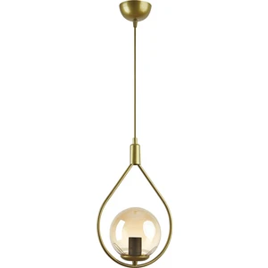 Deco Özel Tasarım Spor Modern Dekoratif Salon Eskitme Renk Bal Camlı Tekli Avize