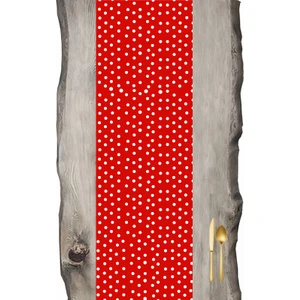 Sister Home Design Puantiye Kırmızı Beyaz Runner RUN358