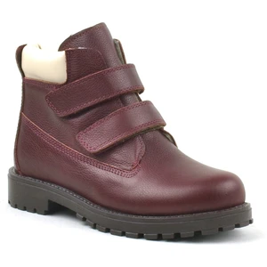 Neson Hakiki Deri Bordo Cırtlı Çocuk Bot