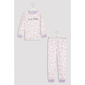 Çok Renkli Girls Bunny Termal Pijama Takımı