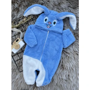 Welsoft Peluş Unisex Fermuarlı Kışlık Tavşan Bebek Uyku Tulumu