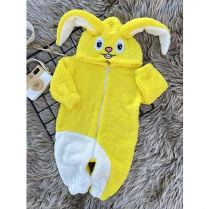 Welsoft Peluş Unisex Fermuarlı Kışlık Tavşan Bebek Uyku Tulumu