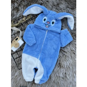 Welsoft Peluş Unisex Fermuarlı Kışlık Tavşan Bebek Uyku Tulumu