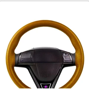 Gürler Oto Kılıf ve Aksesuar Oto Dikmeli Direksiyon Kılıfı Kahverengi-Deri Siyah Ipli Esnek Kokusuz Standart ( 38×10CM )