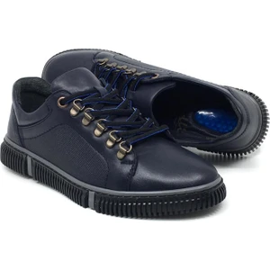 %100 Deri Ortopedik Erkek Kışlık Rahat Günlük Sneaker Ayakkabı 40-44