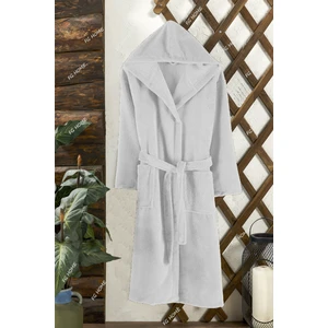Fg Home Beyaz Unisex 100% Pamuk Bornoz, Ekstra Su Emici Kapüşonlu Bornoz