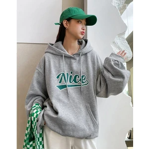Kadın Oversize Nice Baskılı Sweatshirt